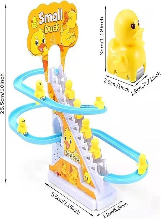 HELLYZ Duck Slide Toy Set for Kids | Funny Automatic Stair-Climbing Ducklings Race Track with Flashing Lights & Music | Exciting Duck Roller Coaster Escalator Play Set (Duck Track Set) - Image 3